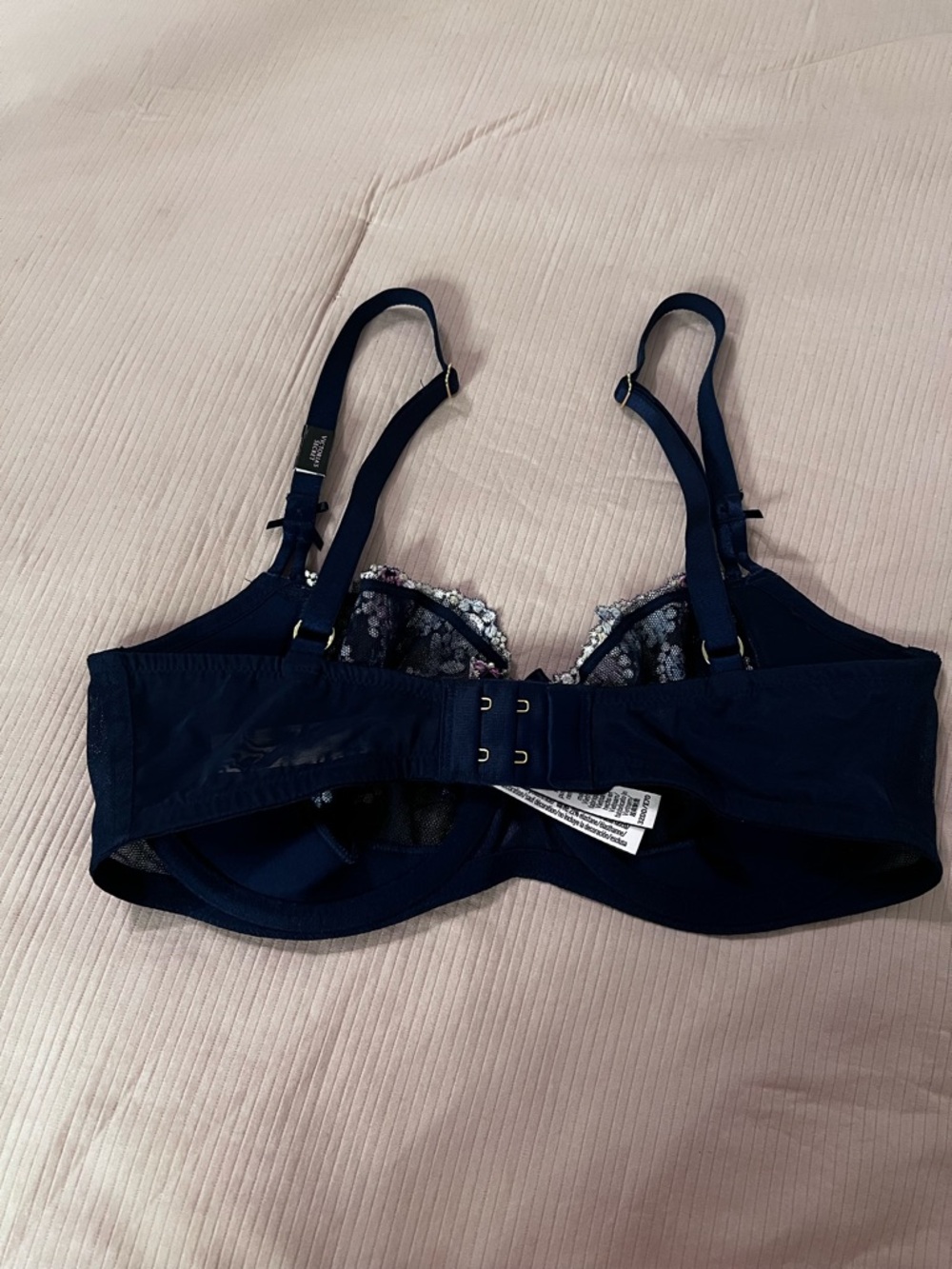 Victoria’s Secret Navy Embroidered Balconette Bra - Women Intimates - Picture 4 of 4